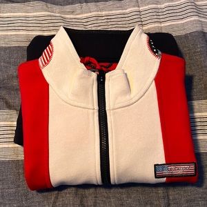 Red White & Blue Vineyard Vines Quarter Zip